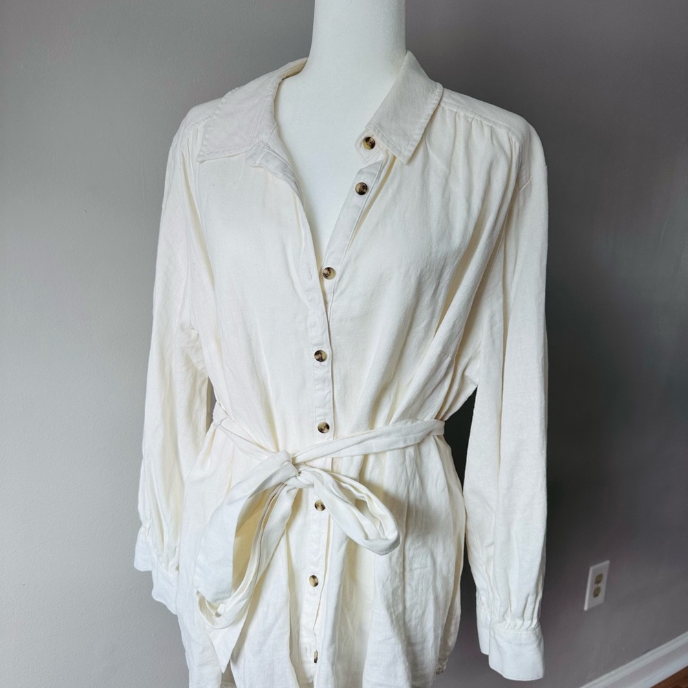 Women's White Button Down Shirt